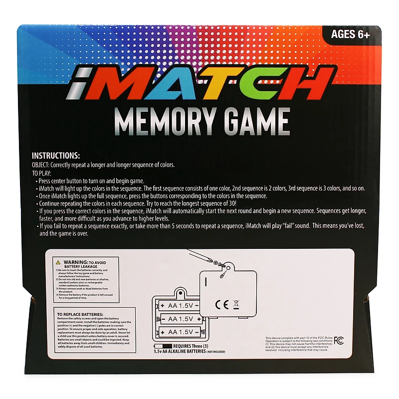 imatch electronic memory game
