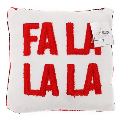 holiday plaid  throw pillow 16in x