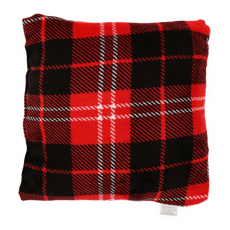 holiday plaid  throw pillow 16in x