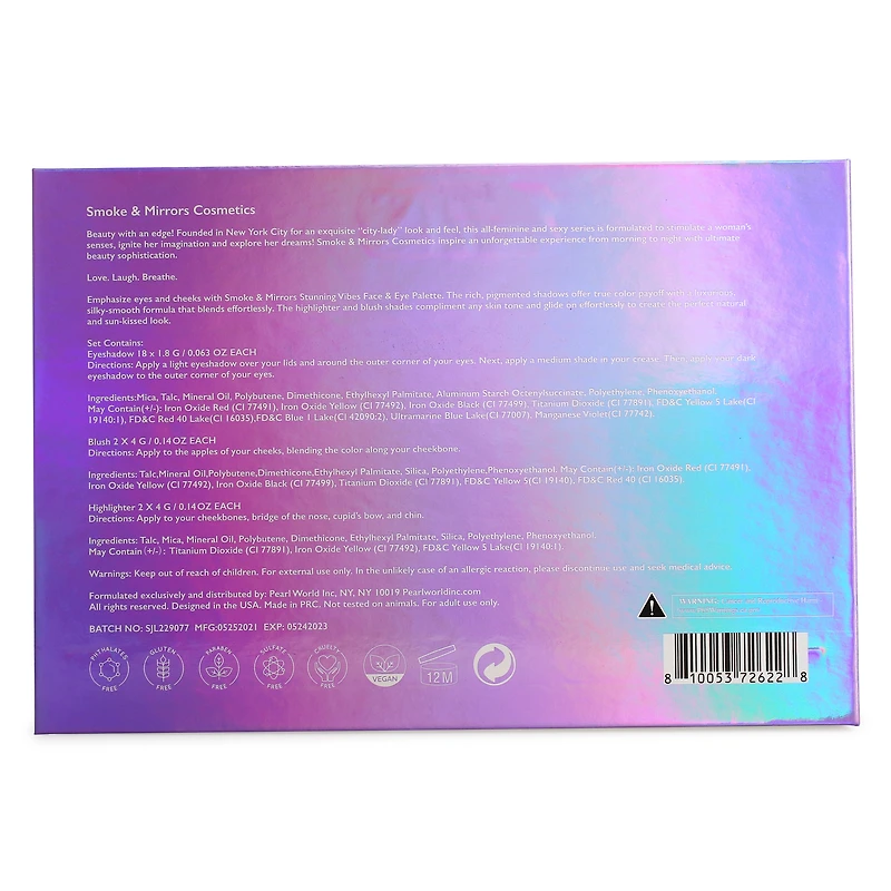 stunning vibes face & eye makeup palette 22-piece