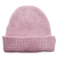 waffle knit beanie hat