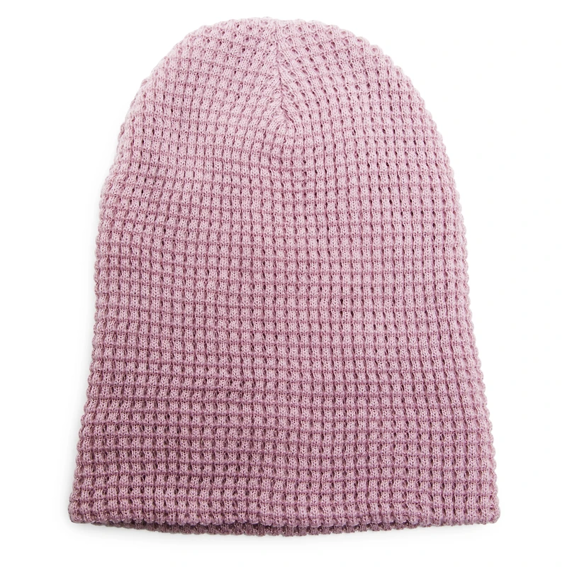 waffle knit beanie hat