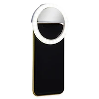 clip-on LED ring light with mirror