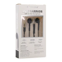 luxe wired earbuds with microphone