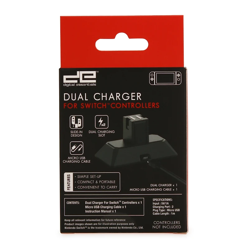 dual charger for switch™ controllers