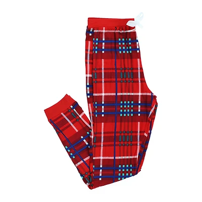 young men's holiday pajama joggers - plaid