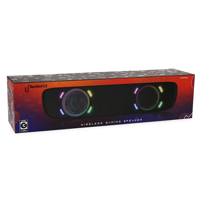 unlocked lvl™ bluetooth® gaming LED soundbar speaker 11.8in