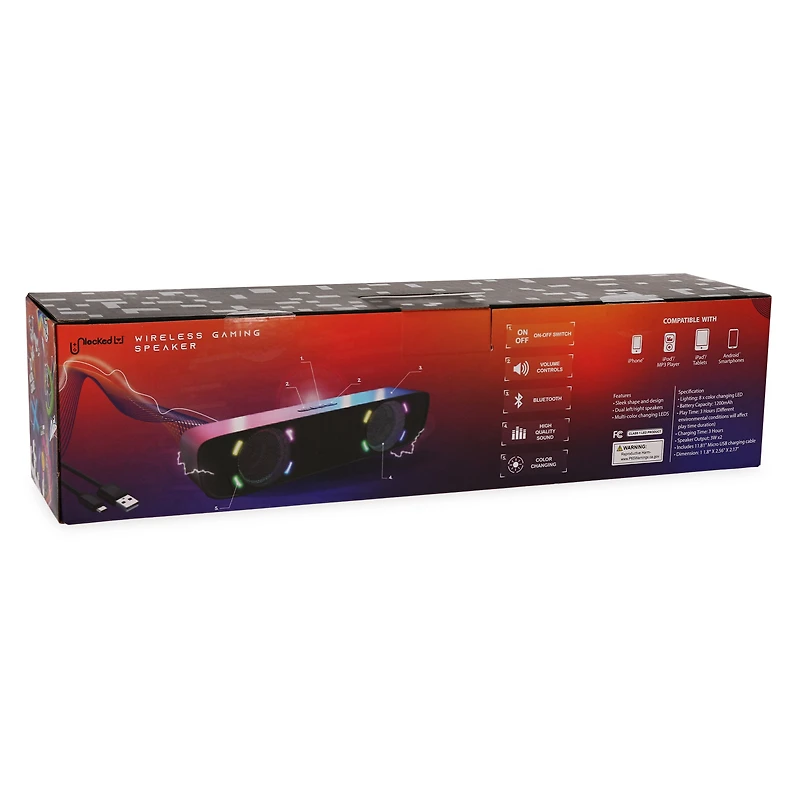 unlocked lvl™ bluetooth® gaming LED soundbar speaker 11.8in