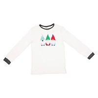 young men's holiday pajama top - gnomes