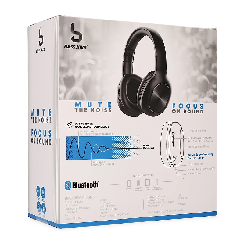 noise-cancelling bluetooth® headphones
