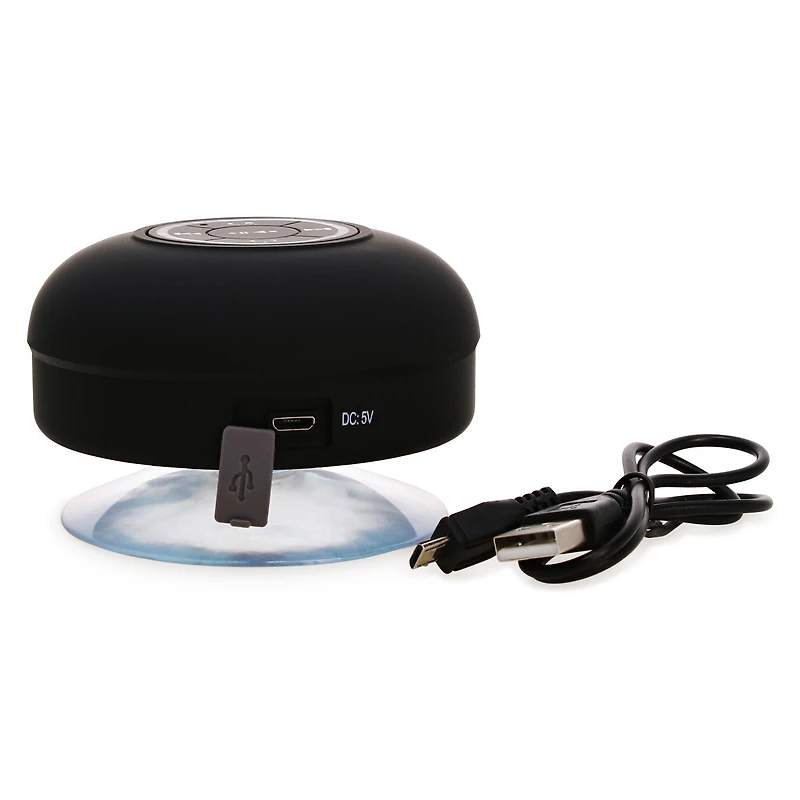 LED light up bluetooth® shower speaker - white