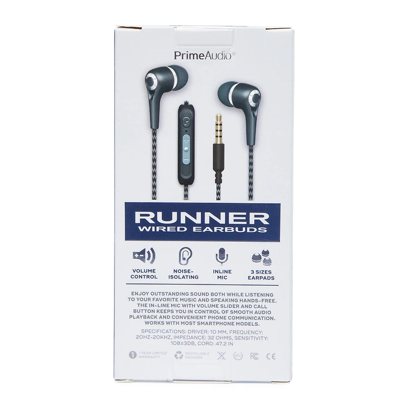 runner wired plug-in earbuds
