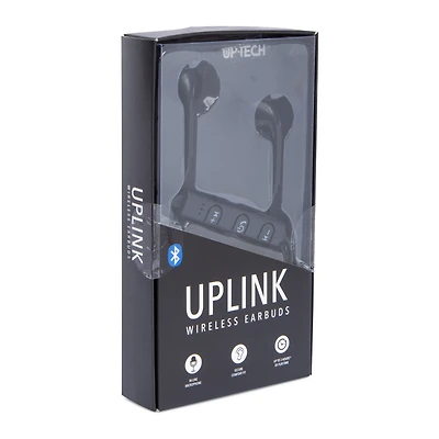 uplink bluetooth® earbuds with neck band & microphone