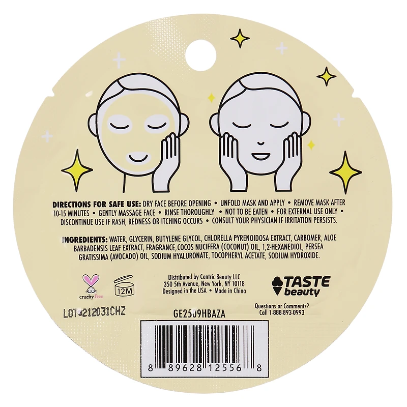 juicy scented sheet face mask, single use