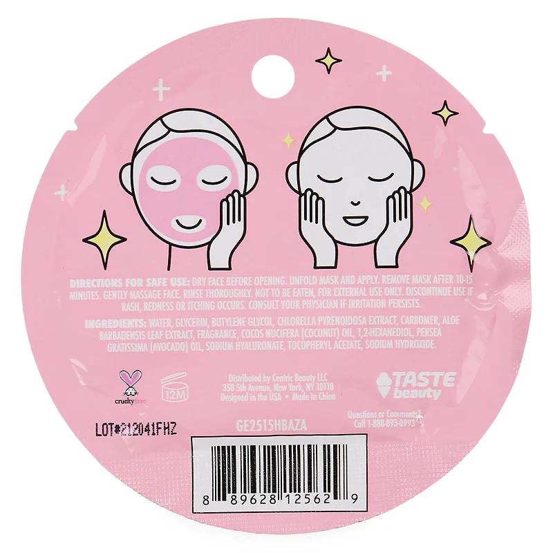 luscious scented sheet face mask, single use