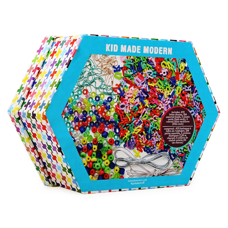 alphabet charm jewelry kit, 650+ pieces