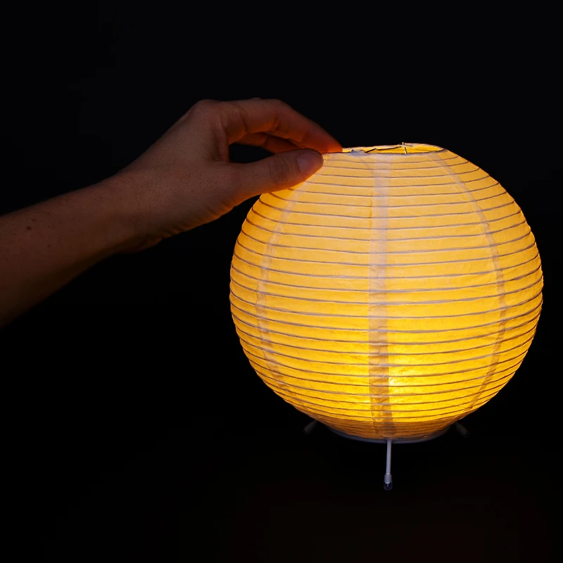 9in round LED paper lantern globe light