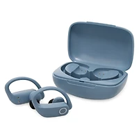 Water-Resistant Bluetooth® LED Earbuds With Mic & Sport Hooks - Blue