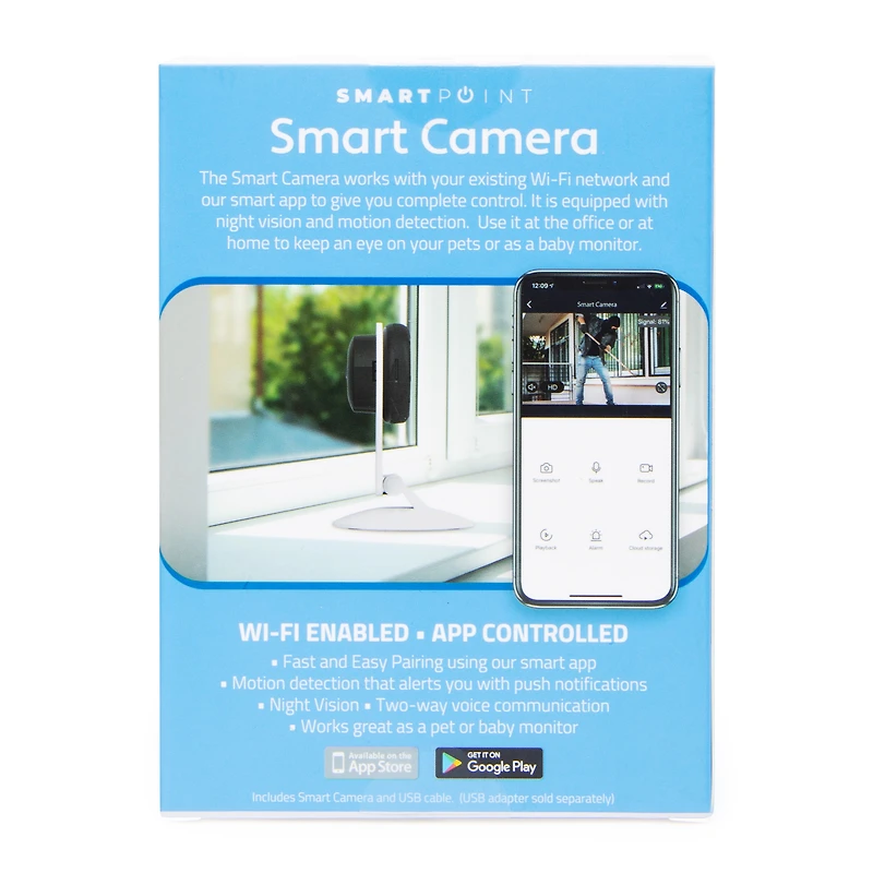 smart point™ smart camera, wifi & app enabled