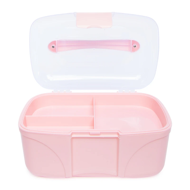 Storage Box With Flip-Top Lid - Pink
