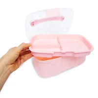 Storage Box With Flip-Top Lid - Pink