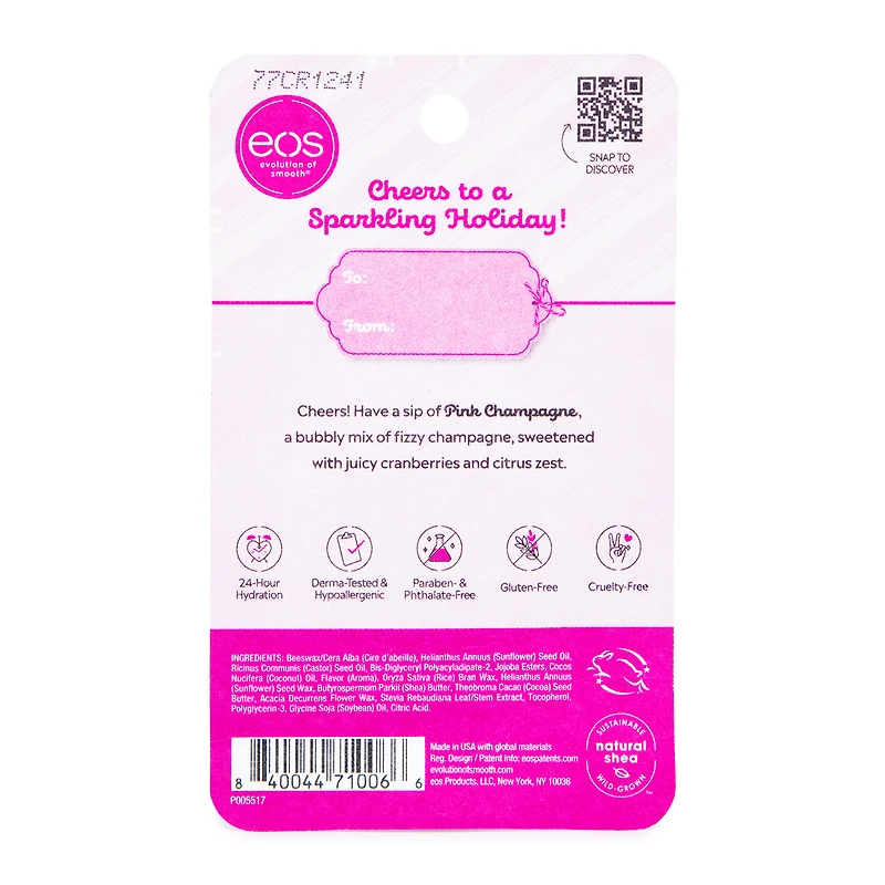 eos® pink champagne lip balm sphere 0.25oz