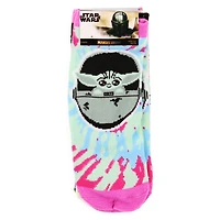 ladies star wars® the mandalorian™ grogu tie dye low cut socks, 5 pairs