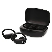 water-resistant bluetooth LED earbuds w/ mic