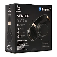 vertex metallic bluetooth® dj headphones with microphone