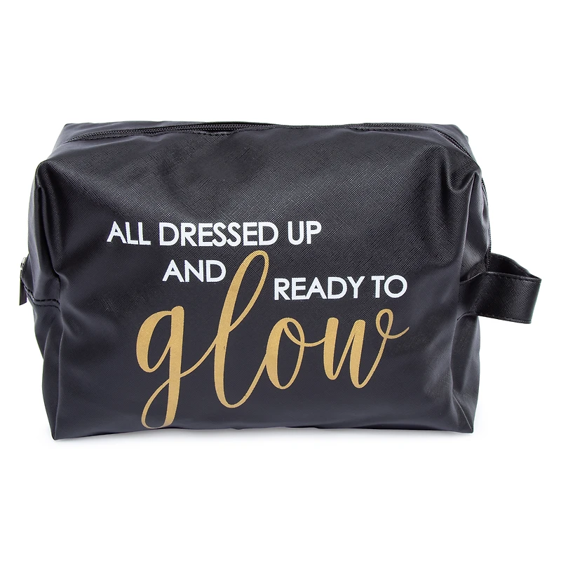 makeup bag 11in x 7.5in - ready to glow