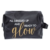 makeup bag 11in x 7.5in - ready to glow