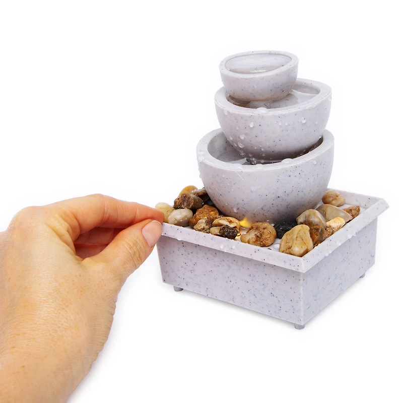 tiered bowl LED water fountain