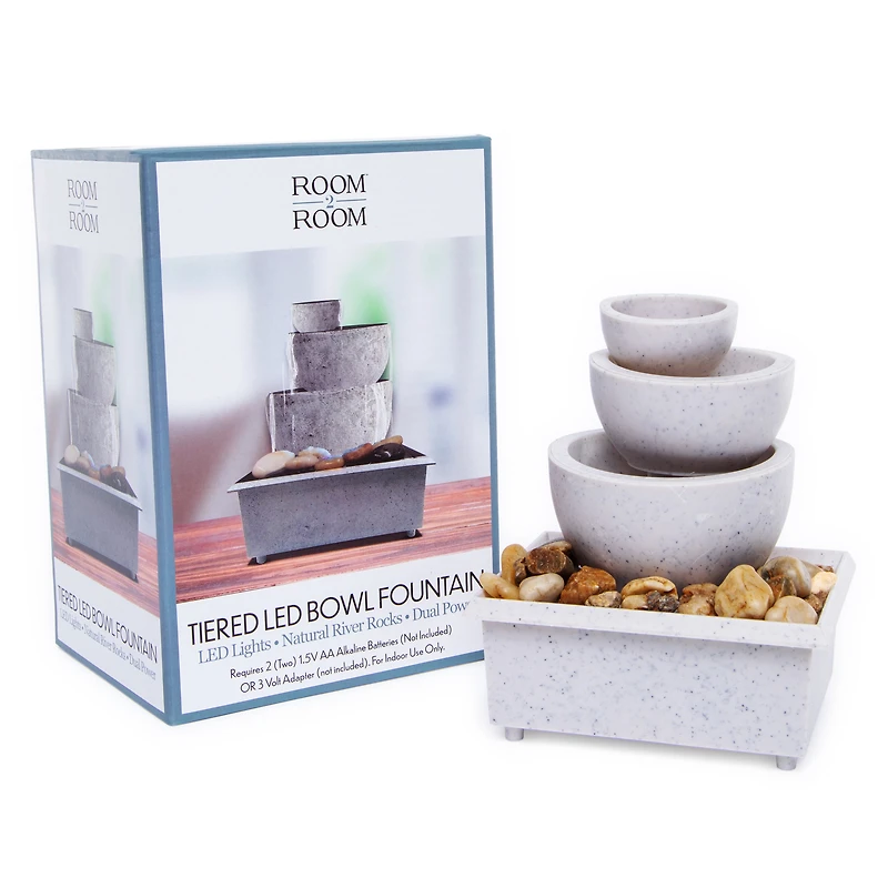 tiered bowl LED water fountain