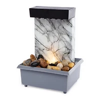 gray marble LED water fountain
