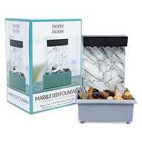 gray marble LED water fountain