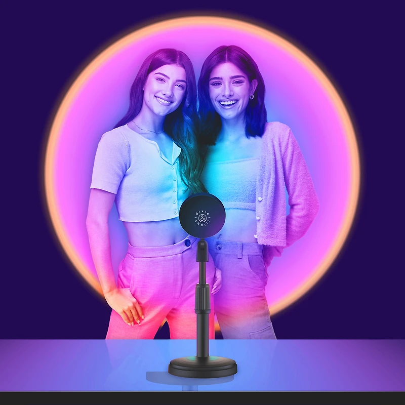 exclusive Dixie & Charli collection rainbow sunset lamp