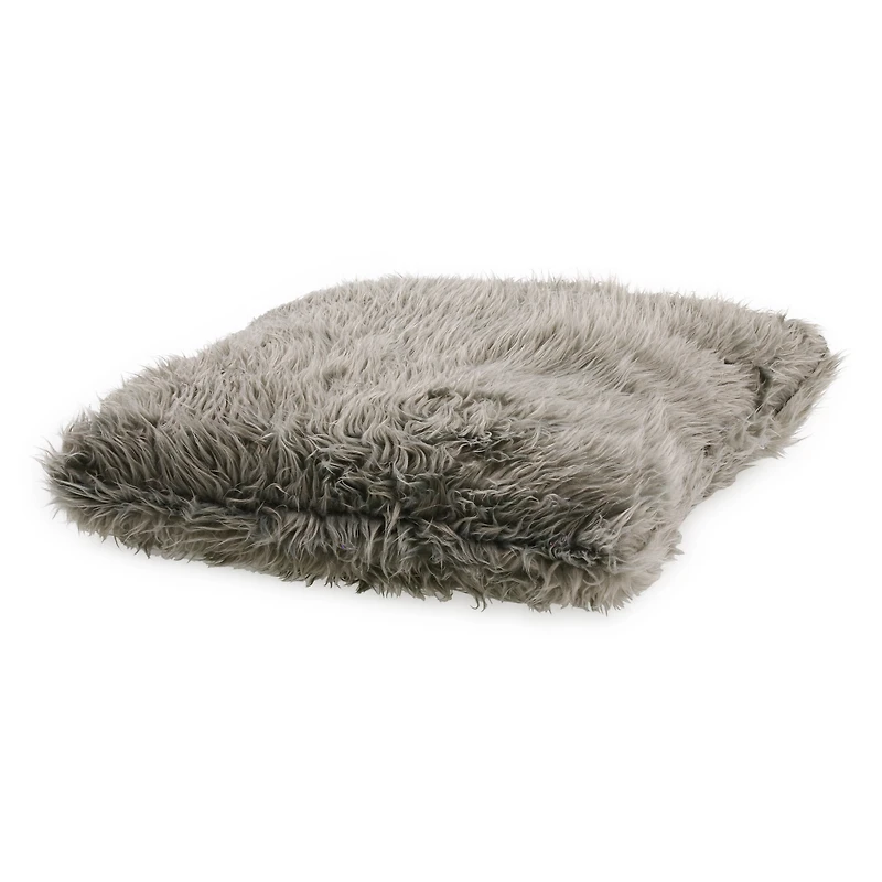 high pile faux fur throw pillow 16in x