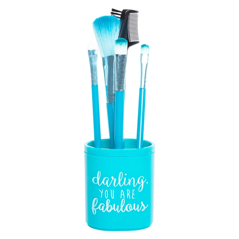 makeup brush set with holder