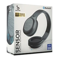bluetooth® wireless charging headphones with mic - black