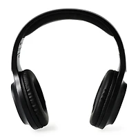 bluetooth® wireless charging headphones with mic - black