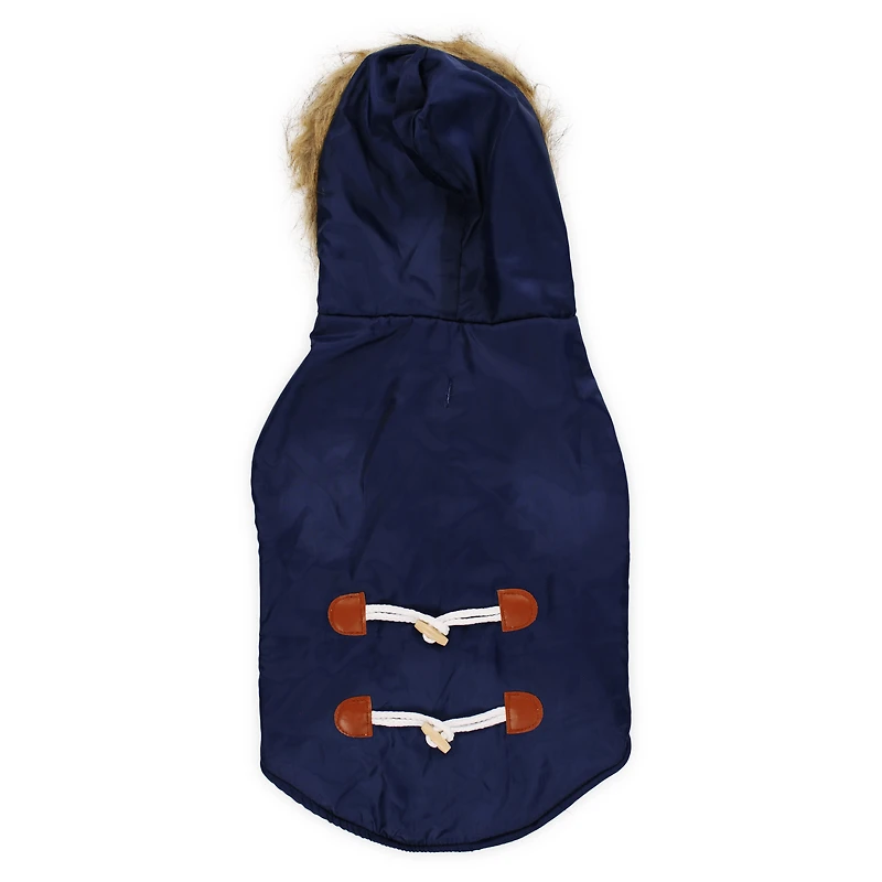 pet bomber jacket w/ faux fur trim