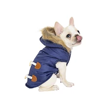 pet bomber jacket w/ faux fur trim