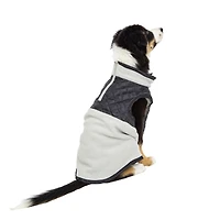 quilted 3-quarter zip fleece pet vest