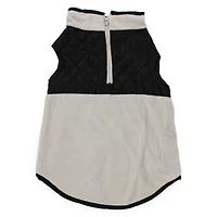 quilted 3-quarter zip fleece pet vest - xxl