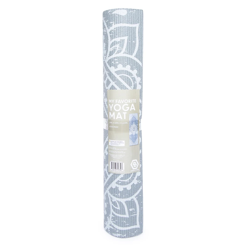 series-8 fitness™ yoga mat 24in x 68in - lotus print