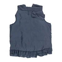 pet puffer jacket with ruffle & bow