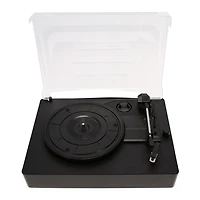 vinyl record player turntable with dual speakers