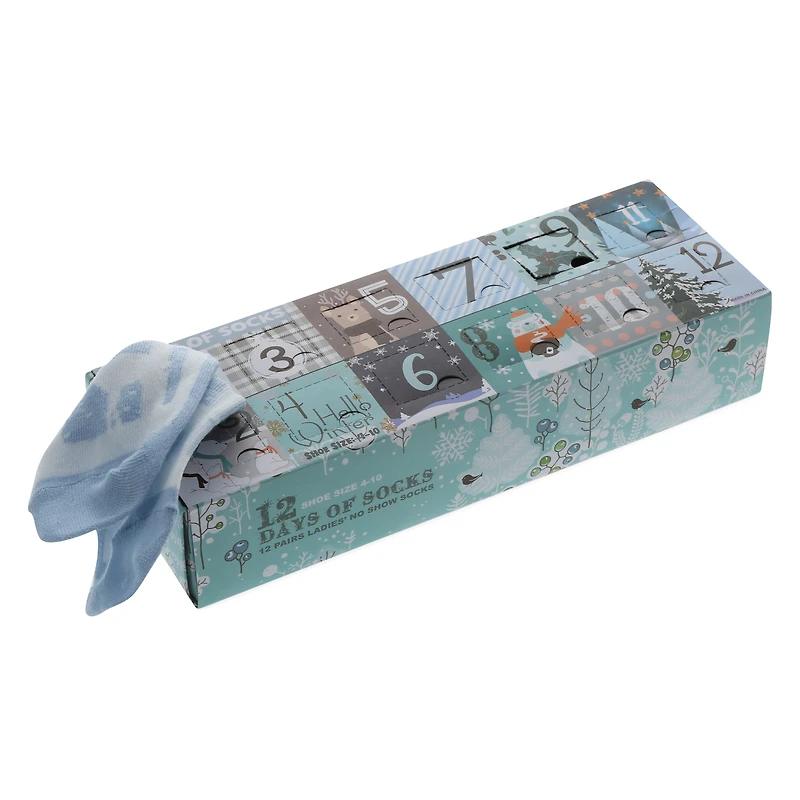 12 days of christmas surprise socks countdown calendar - winter theme