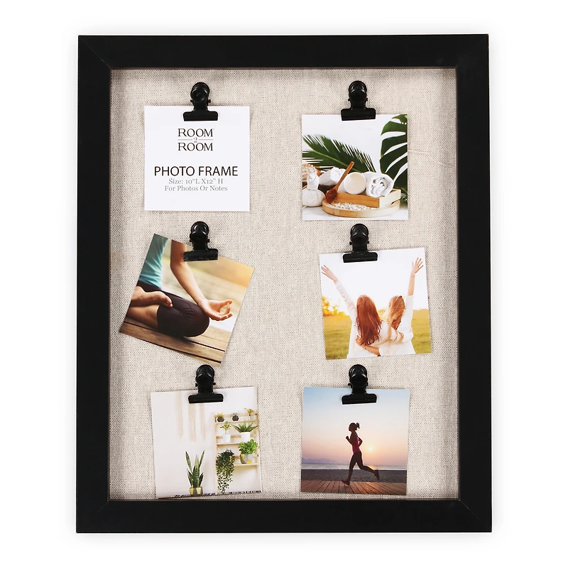 photo collage frame with 6 clips 10in x 12in