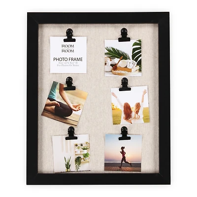 photo collage frame with 6 clips 10in x 12in